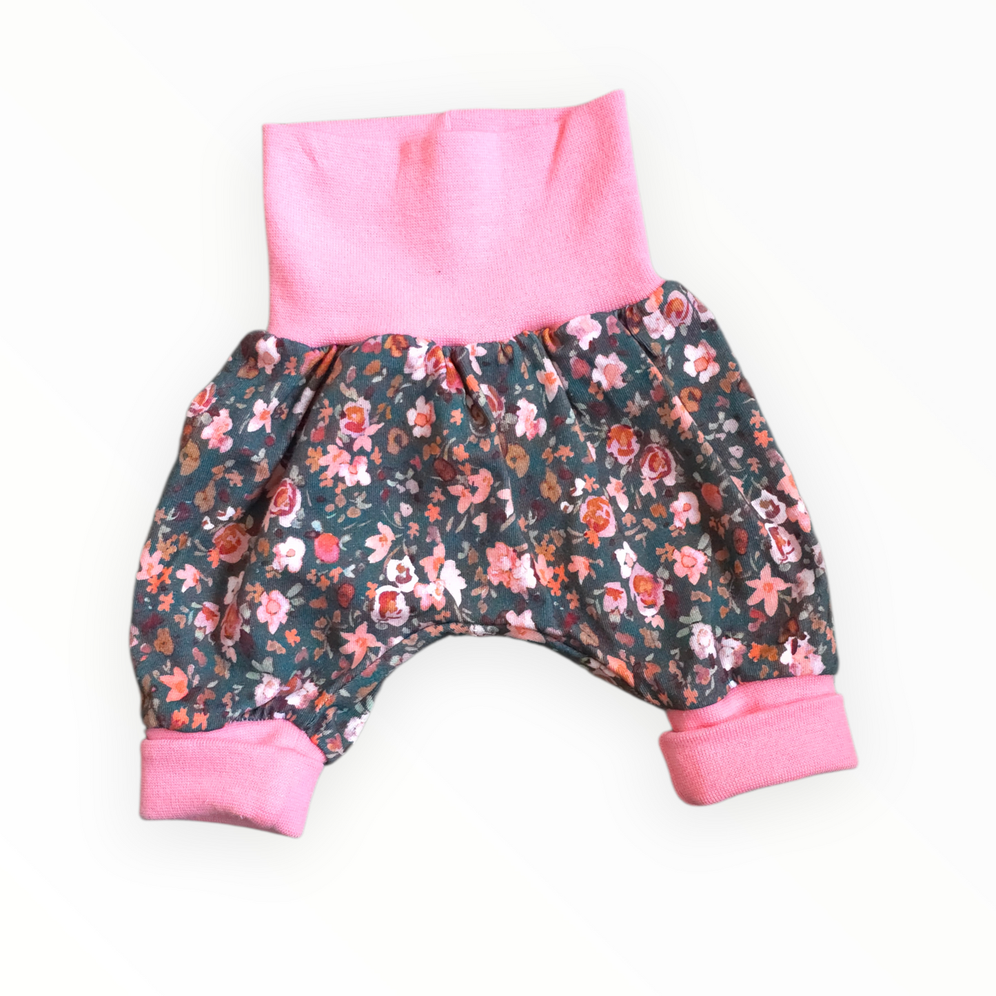 Pumphose 44 pink flowers