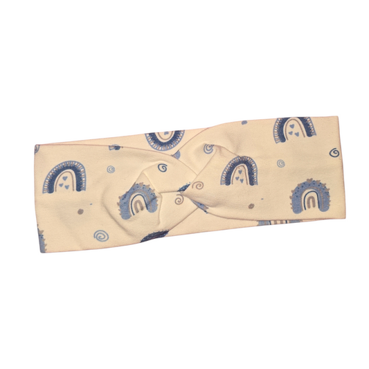 Stirnband 1-2 Jahre blaue Regenbögen