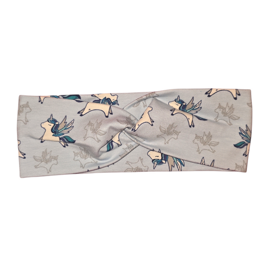 Stirnband 1-2 Jahre Einhörner blau