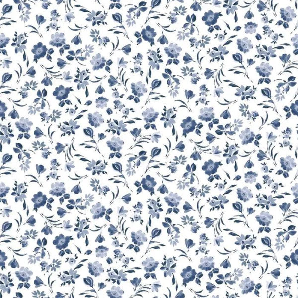 Pumphose blaue Blüten