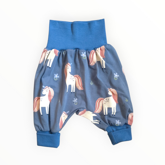 Pumphose 50/56 Einhörner blau